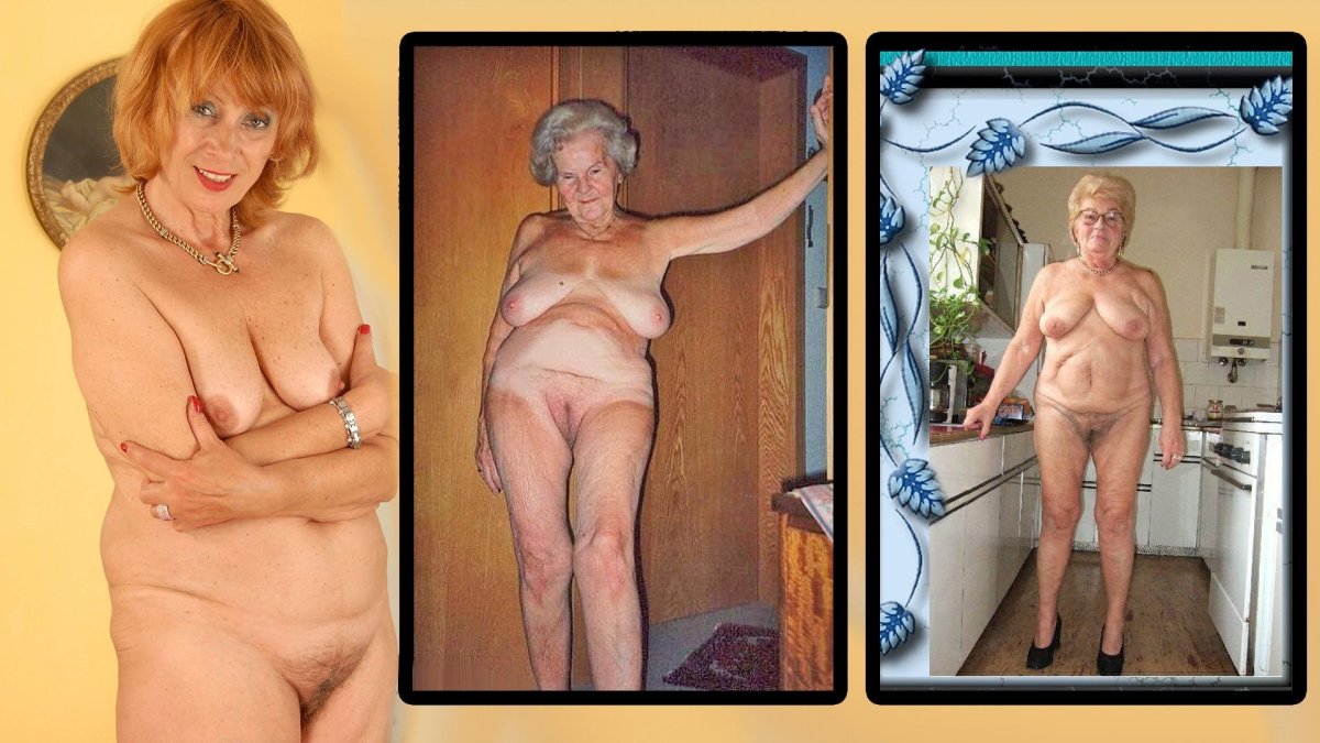 Separate naked old women